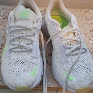 Nike SuperRep Go 3 Flyknit Next Nature Sneakers White Neon Women Size 6